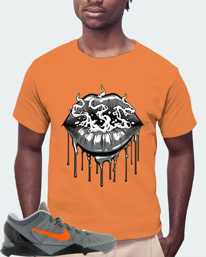 Nike Kobe 7 Sneaker Matching Burnt Orange T-Shirt (Puff Puff) - View 4