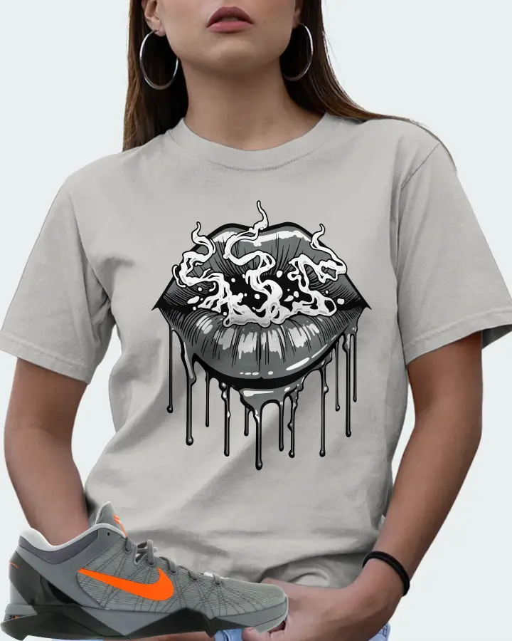 Nike Kobe 7 Sneaker Matching Grey Gildan T-Shirt (Puff Puff) - View 7