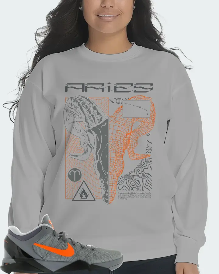 Nike Kobe 7 Sneaker Matching Grey Long Sleeve T-Shirt (ARIES) - View 7