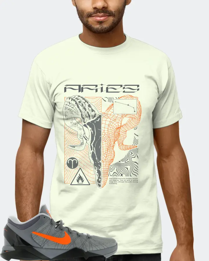 Nike Kobe 7 Sneaker Matching Citron Gildan T-Shirt (ARIES) - View 6