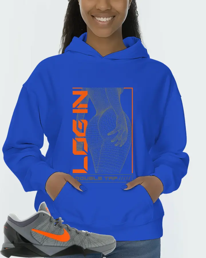 Nike Kobe 7 Sneaker Matching Royal Blue Hoodie (LOGIN) - View 3
