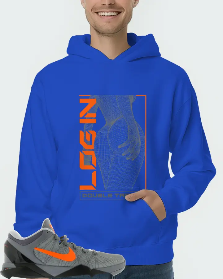 Nike Kobe 7 Sneaker Matching Royal Blue Hoodie (LOGIN) - View 4