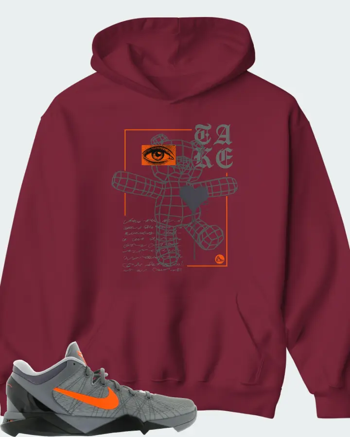 Hoodie in Maroon