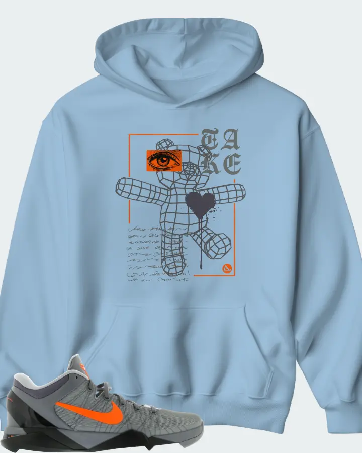 Nike Kobe 7 Sneaker Matching Carolina Blue Hoodie (TAKE) - View 1