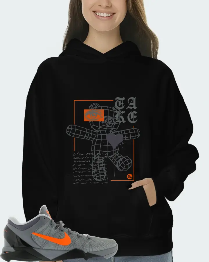 Nike Kobe 7 Sneaker Matching Black Kid's Hoodie (TAKE) - View 5