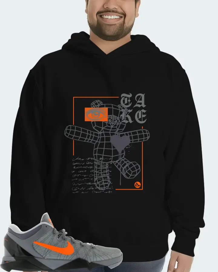 Nike Kobe 7 Sneaker Matching Black Kid's Hoodie (TAKE) - View 6