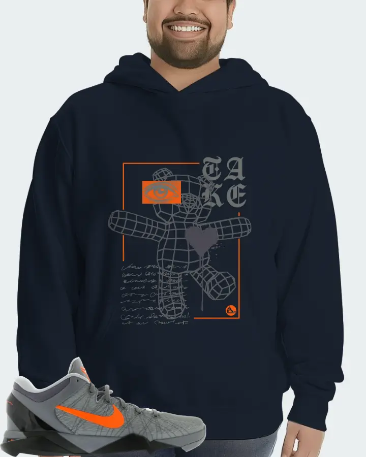 Nike Kobe 7 Sneaker Matching Navy Kid's Hoodie (TAKE) - View 6