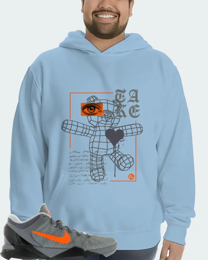 Nike Kobe 7 Sneaker Matching Carolina Blue Hoodie (TAKE) - View 6