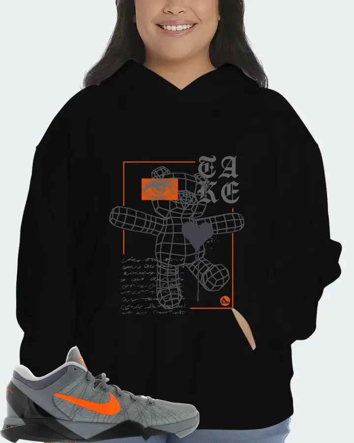 Nike Kobe 7 Sneaker Matching Black Kid's Hoodie (TAKE) - View 7