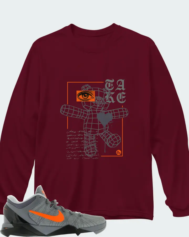 Long Sleeve T-Shirt in Maroon