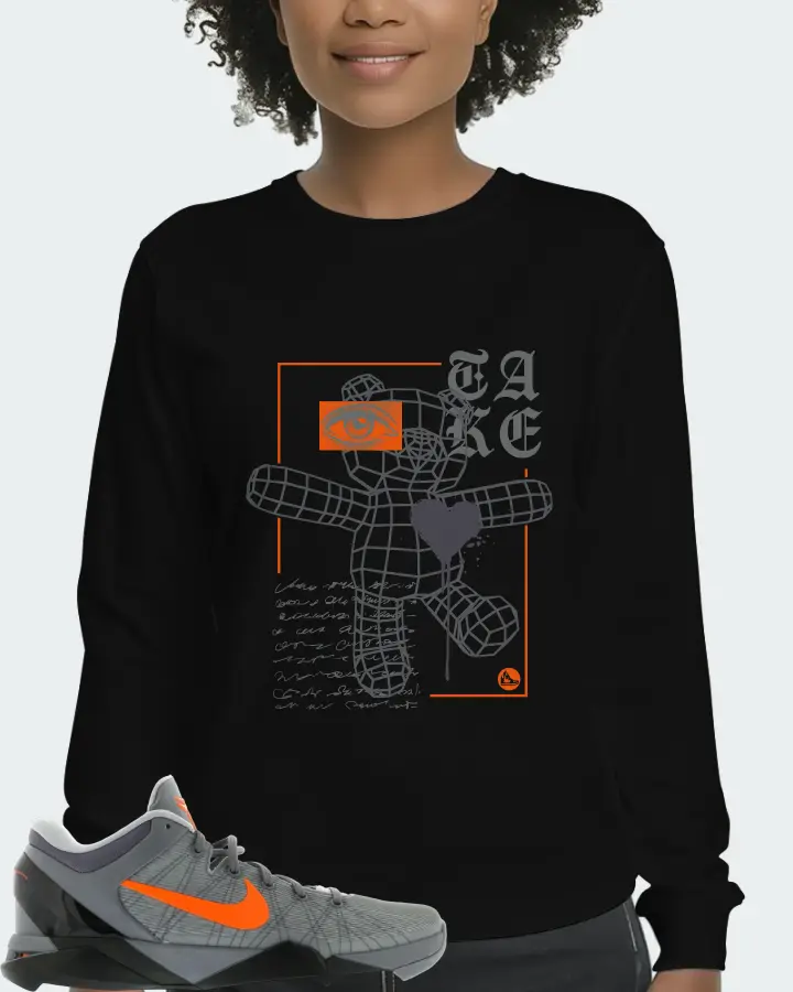 Nike Kobe 7 Sneaker Matching Black Long Sleeve T-Shirt (TAKE) - View 3