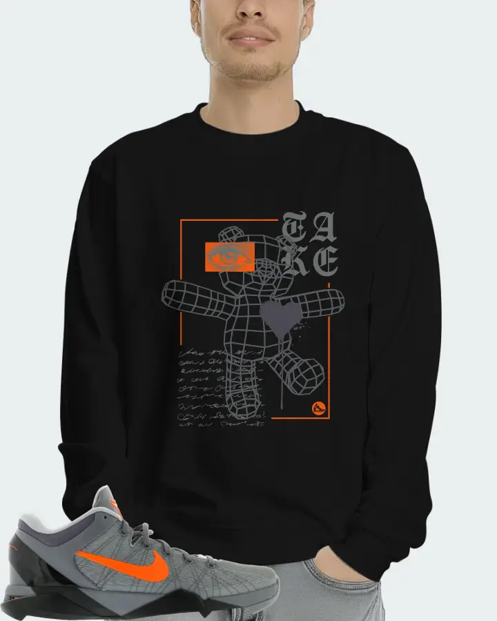 Nike Kobe 7 Sneaker Matching Black Long Sleeve T-Shirt (TAKE) - View 4