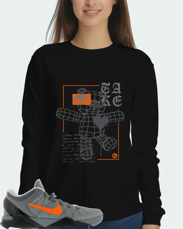 Nike Kobe 7 Sneaker Matching Black Long Sleeve T-Shirt (TAKE) - View 5