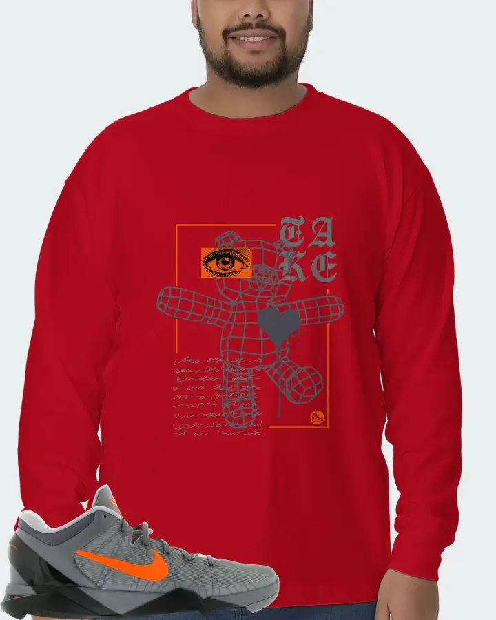 Nike Kobe 7 Sneaker Matching Red Long Sleeve T-Shirt (TAKE) - View 6