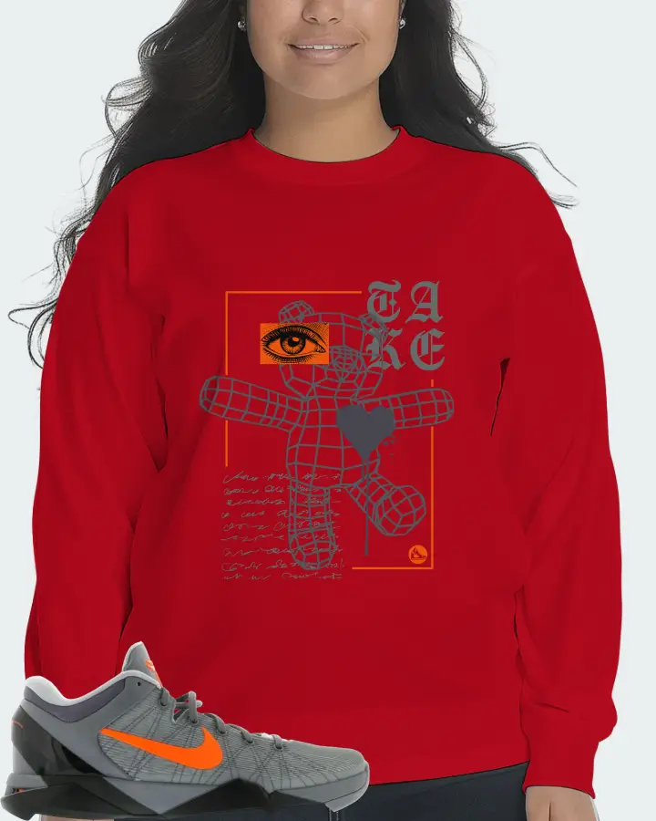 Nike Kobe 7 Sneaker Matching Red Long Sleeve T-Shirt (TAKE) - View 7