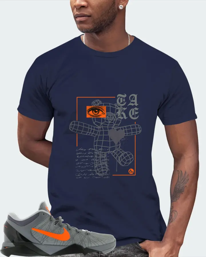 Nike Kobe 7 Sneaker Matching Navy Kid's T-Shirt (TAKE) - View 2