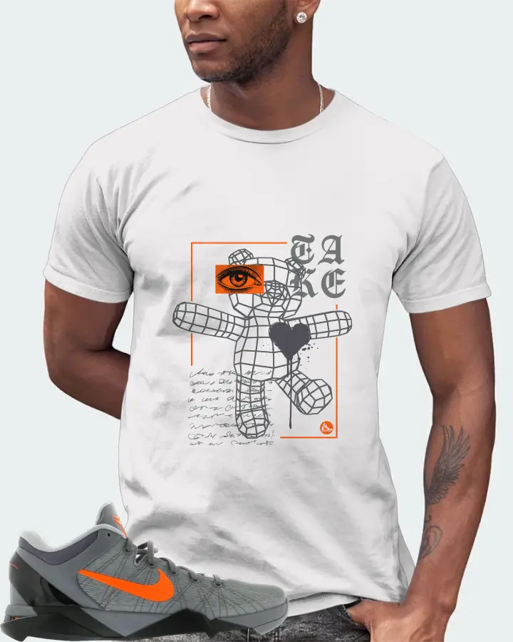 Nike Kobe 7 Sneaker Matching White Kid's T-Shirt (TAKE) - View 2