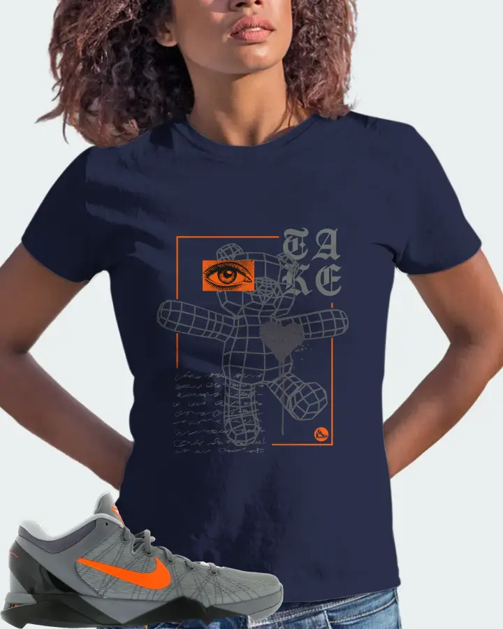 Nike Kobe 7 Sneaker Matching Navy Kid's T-Shirt (TAKE) - View 3