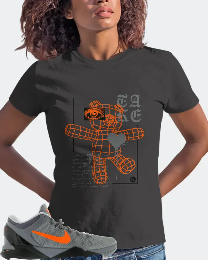 Nike Kobe 7 Sneaker Matching Dark Grey Gildan T-Shirt (TAKE) - View 3