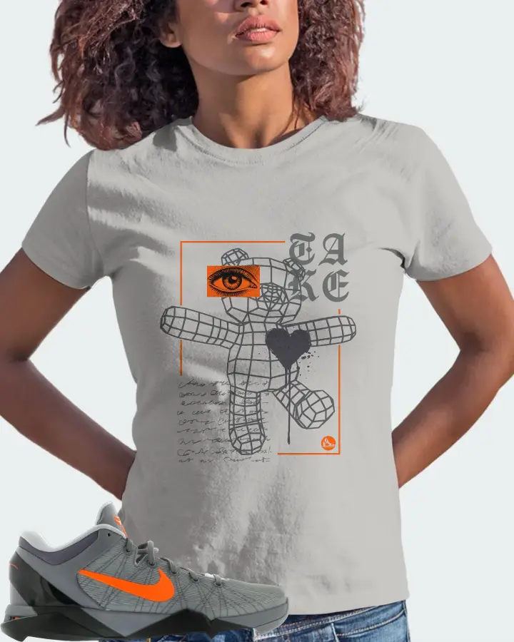 Nike Kobe 7 Sneaker Matching Grey Kid's T-Shirt (TAKE) - View 3