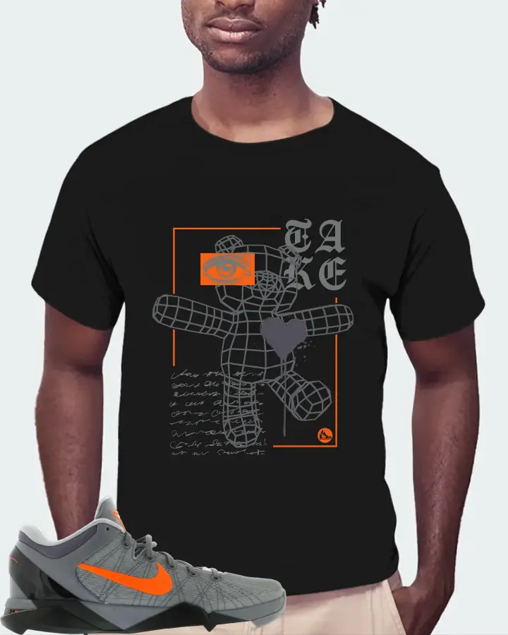 Nike Kobe 7 Sneaker Matching Black Kid's T-Shirt (TAKE) - View 4