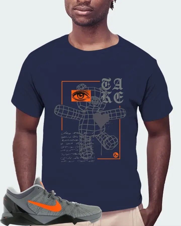 Nike Kobe 7 Sneaker Matching Navy Kid's T-Shirt (TAKE) - View 4