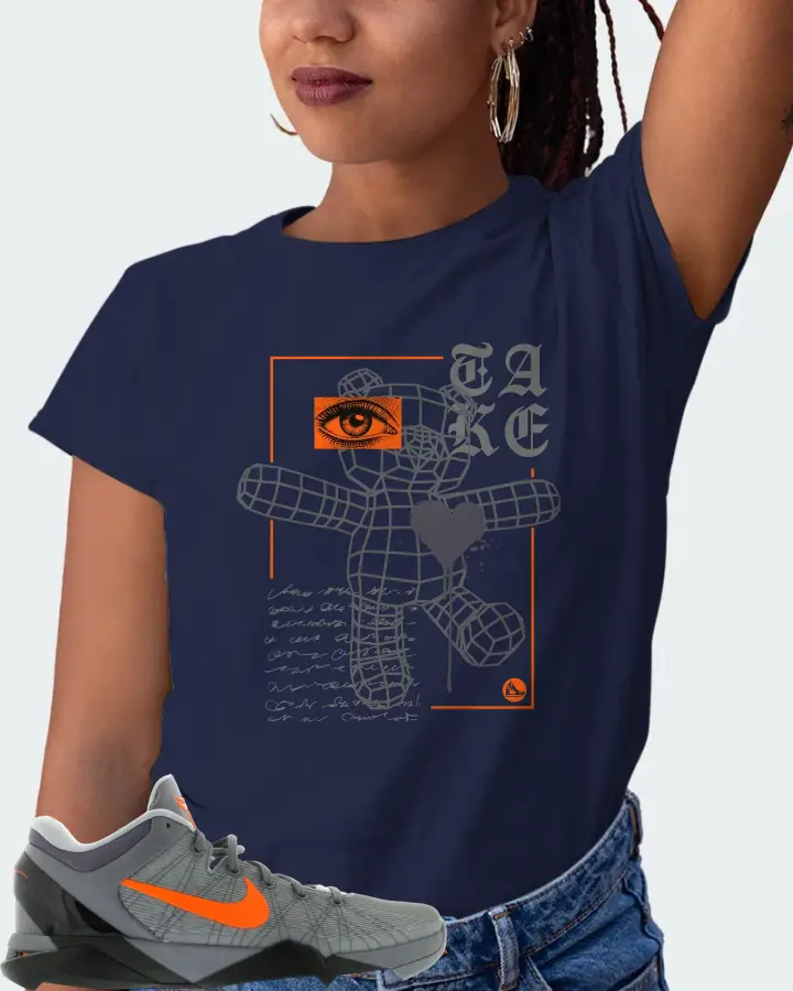 Nike Kobe 7 Sneaker Matching Navy Kid's T-Shirt (TAKE) - View 5