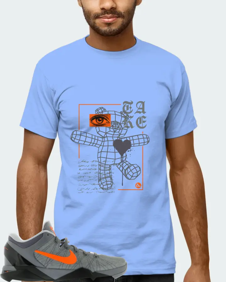 Nike Kobe 7 Sneaker Matching Carolina Blue T-Shirt (TAKE) - View 6