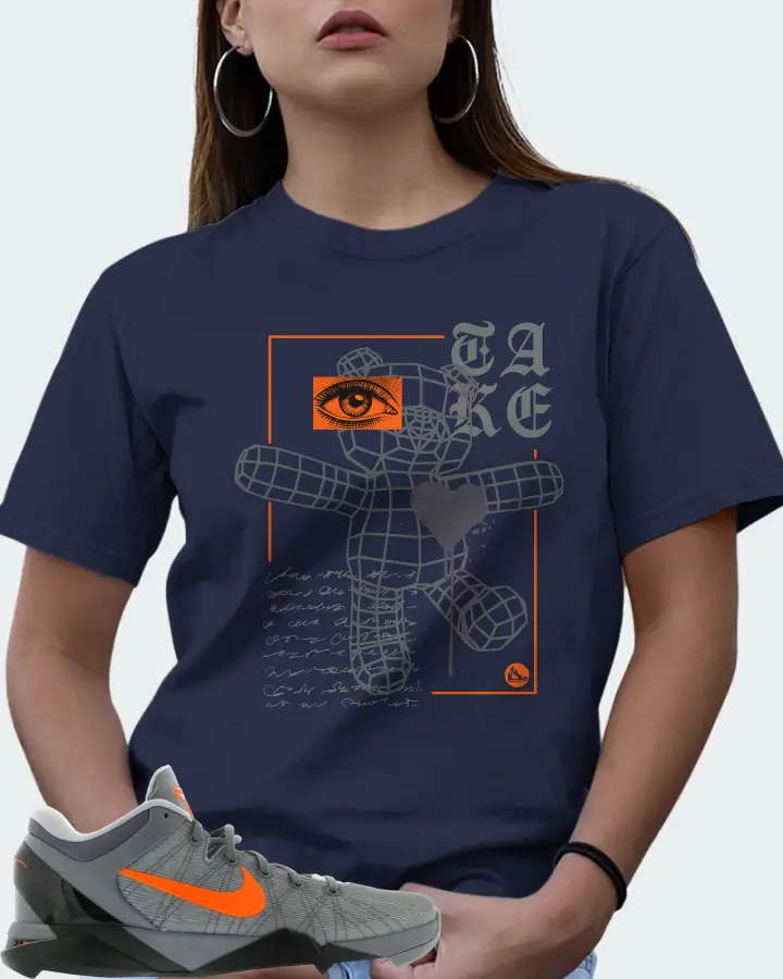 Nike Kobe 7 Sneaker Matching Navy Kid's T-Shirt (TAKE) - View 7