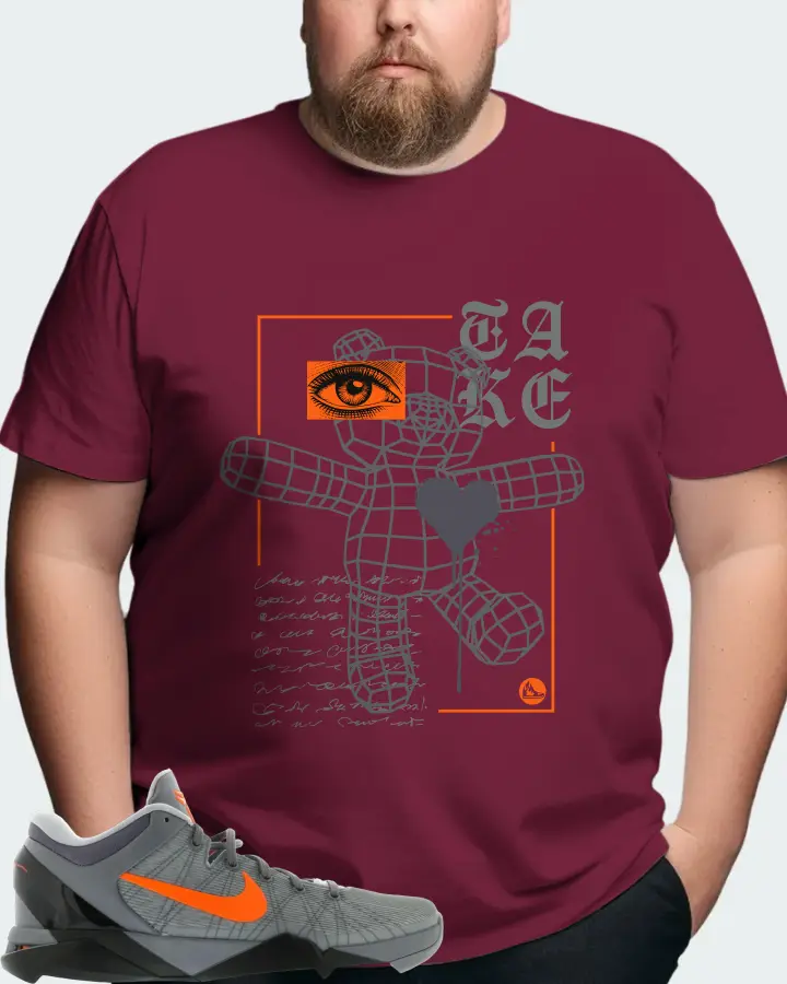 Nike Kobe 7 Sneaker Matching Maroon Kid's T-Shirt (TAKE) - View 8