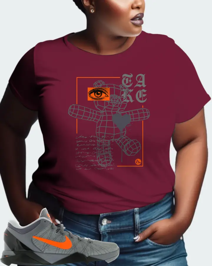 Nike Kobe 7 Sneaker Matching Maroon Kid's T-Shirt (TAKE) - View 9