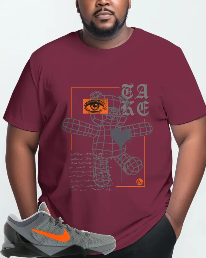 Nike Kobe 7 Sneaker Matching Maroon Kid's T-Shirt (TAKE) - View 10