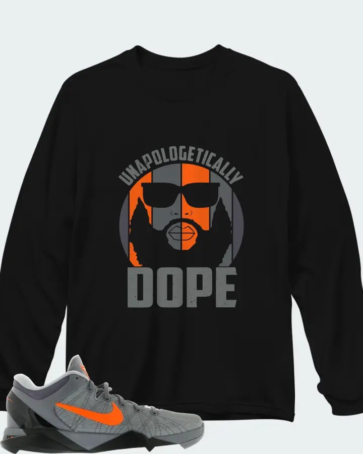Nike Kobe 7 Sneaker Matching Black Long Sleeve T-Shirt - UNAPOLOGETICALLY DOPE Man