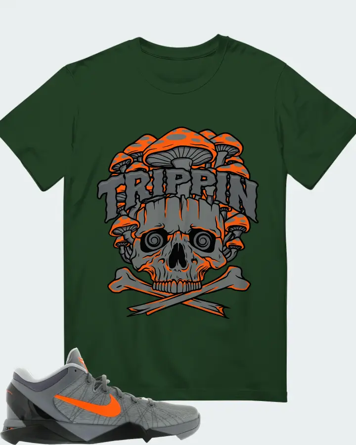 Nike Kobe 7 Sneaker Matching Forest T-Shirt (Trippin Skull) - View 1