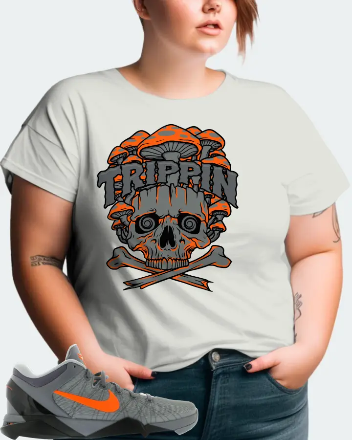 Nike Kobe 7 Sneaker Matching Silver T-Shirt (Trippin Skull) - View 11