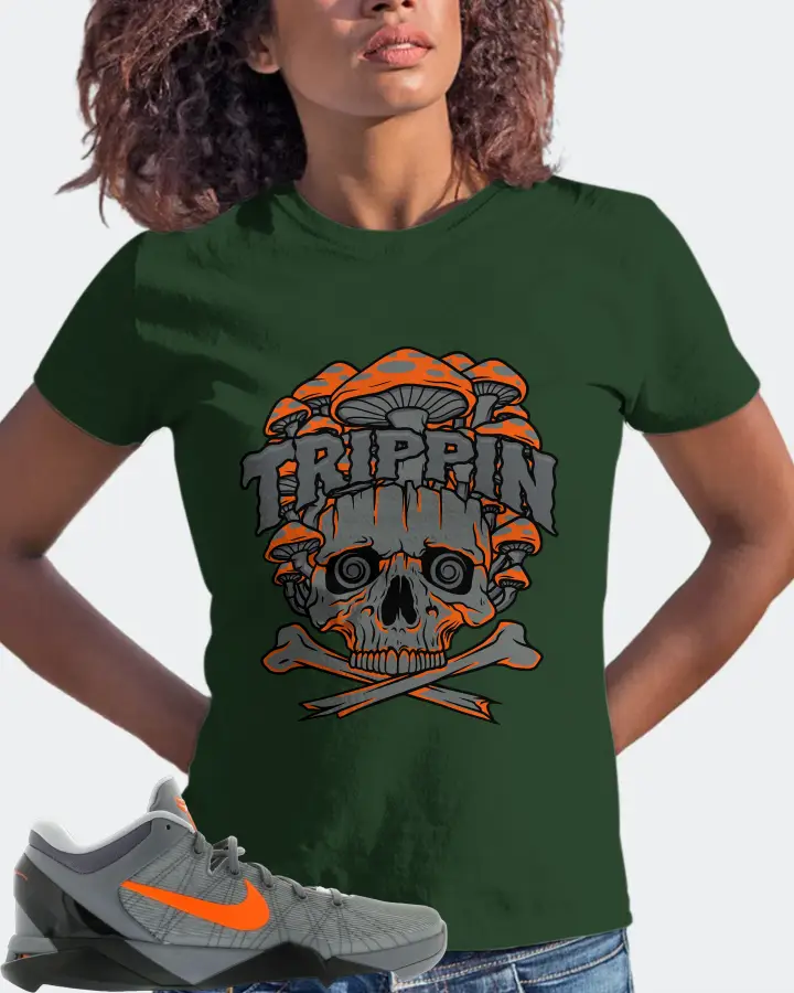 Nike Kobe 7 Sneaker Matching Forest T-Shirt (Trippin Skull) - View 3