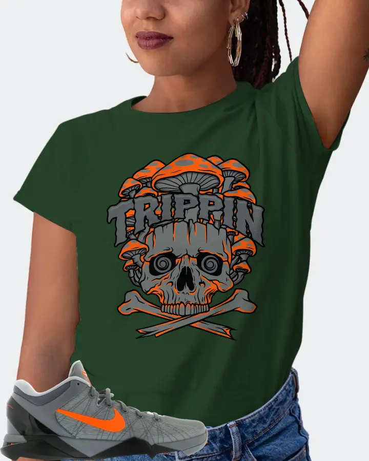 Nike Kobe 7 Sneaker Matching Forest T-Shirt (Trippin Skull) - View 5
