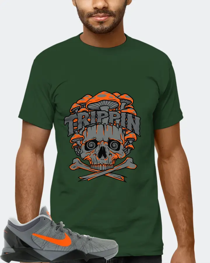 Nike Kobe 7 Sneaker Matching Forest T-Shirt (Trippin Skull) - View 6