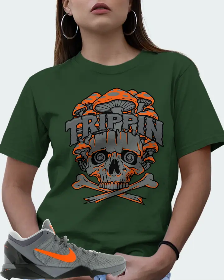 Nike Kobe 7 Sneaker Matching Forest T-Shirt (Trippin Skull) - View 7