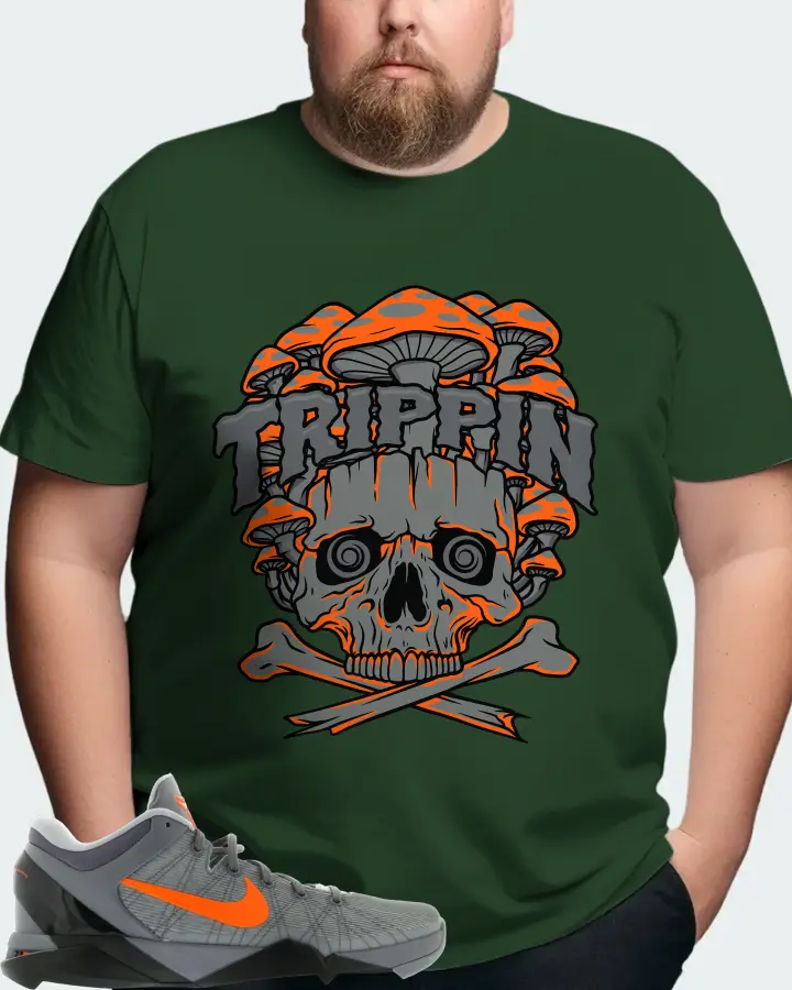 Nike Kobe 7 Sneaker Matching Forest T-Shirt (Trippin Skull) - View 8
