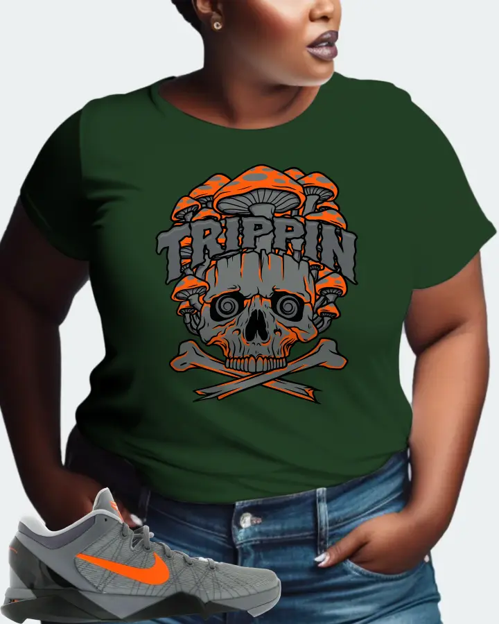 Nike Kobe 7 Sneaker Matching Forest T-Shirt (Trippin Skull) - View 9