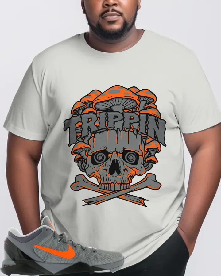 Nike Kobe 7 Sneaker Matching Silver T-Shirt (Trippin Skull) - View 10