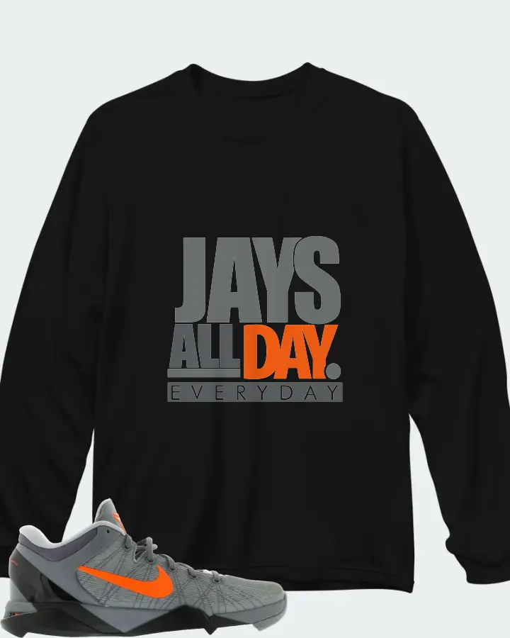 Nike Kobe 7 Sneaker Matching Black Long Sleeve T-Shirt - Jays All Day