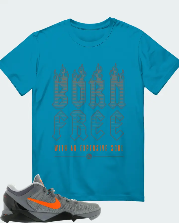 Nike Kobe 7 Sneaker Matching Aqua T-Shirt (Born Free) - View 1