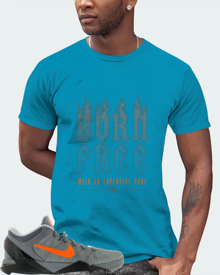 Nike Kobe 7 Sneaker Matching Aqua T-Shirt (Born Free) - View 2