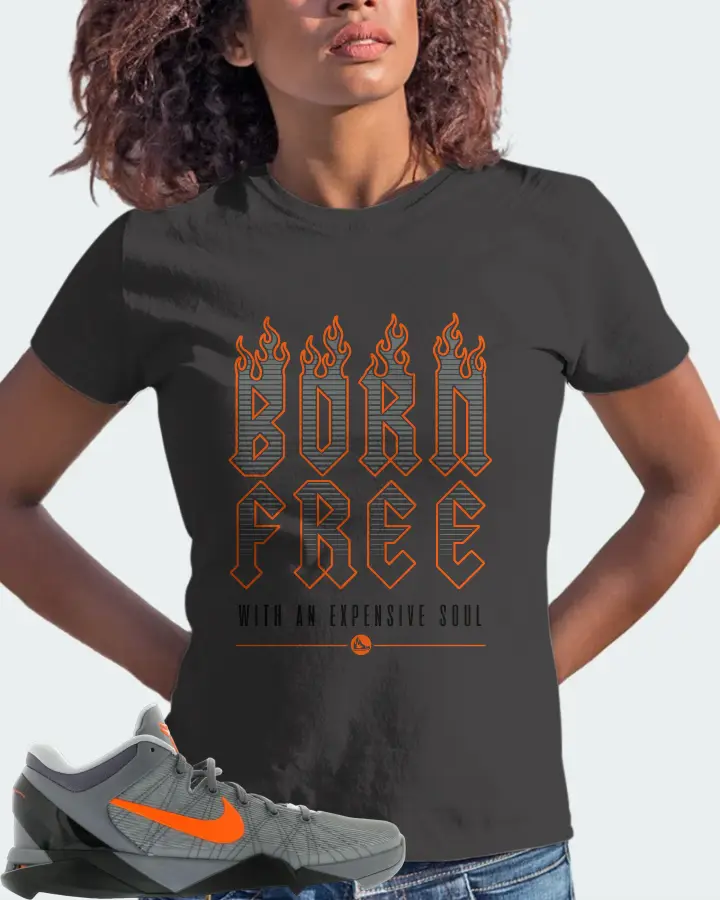 Nike Kobe 7 Sneaker Matching Dark Grey T-Shirt (Born Free) - View 3