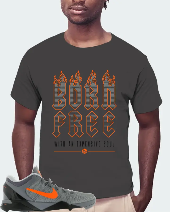 Nike Kobe 7 Sneaker Matching Dark Grey T-Shirt (Born Free) - View 4
