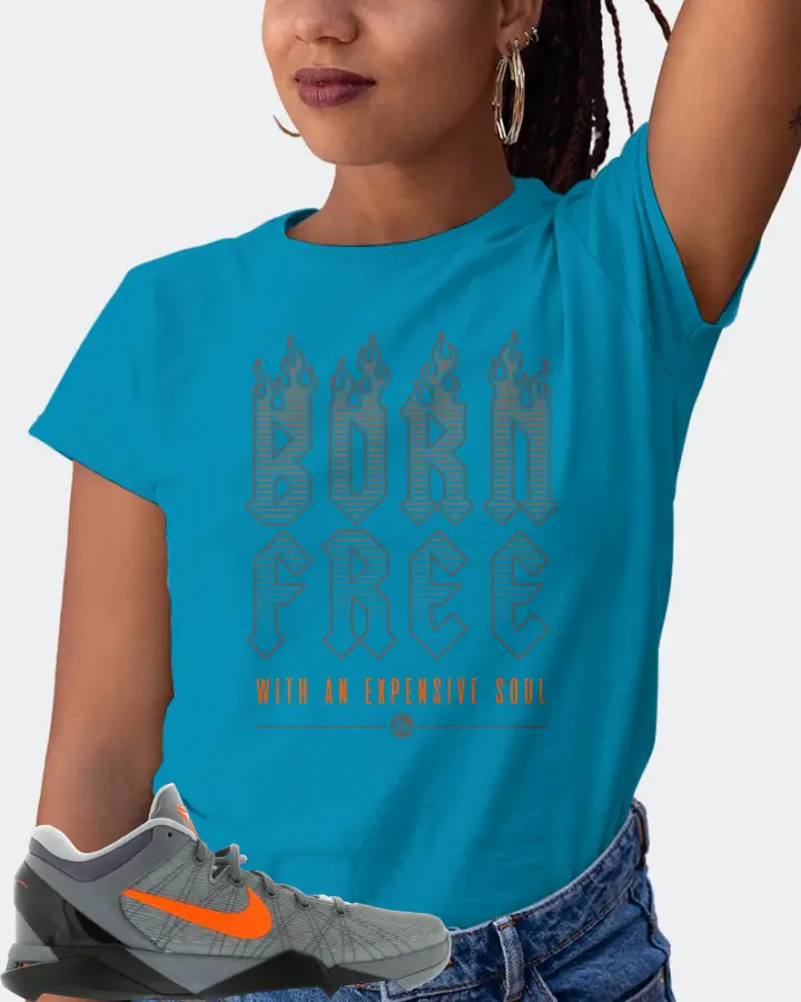 Nike Kobe 7 Sneaker Matching Aqua T-Shirt (Born Free) - View 5