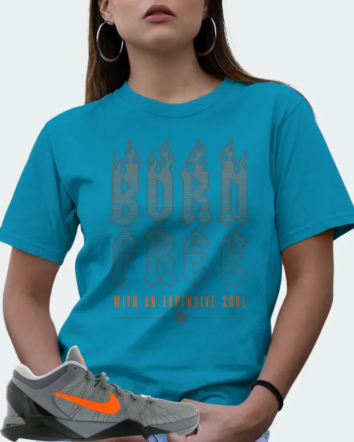 Nike Kobe 7 Sneaker Matching Aqua T-Shirt (Born Free) - View 7