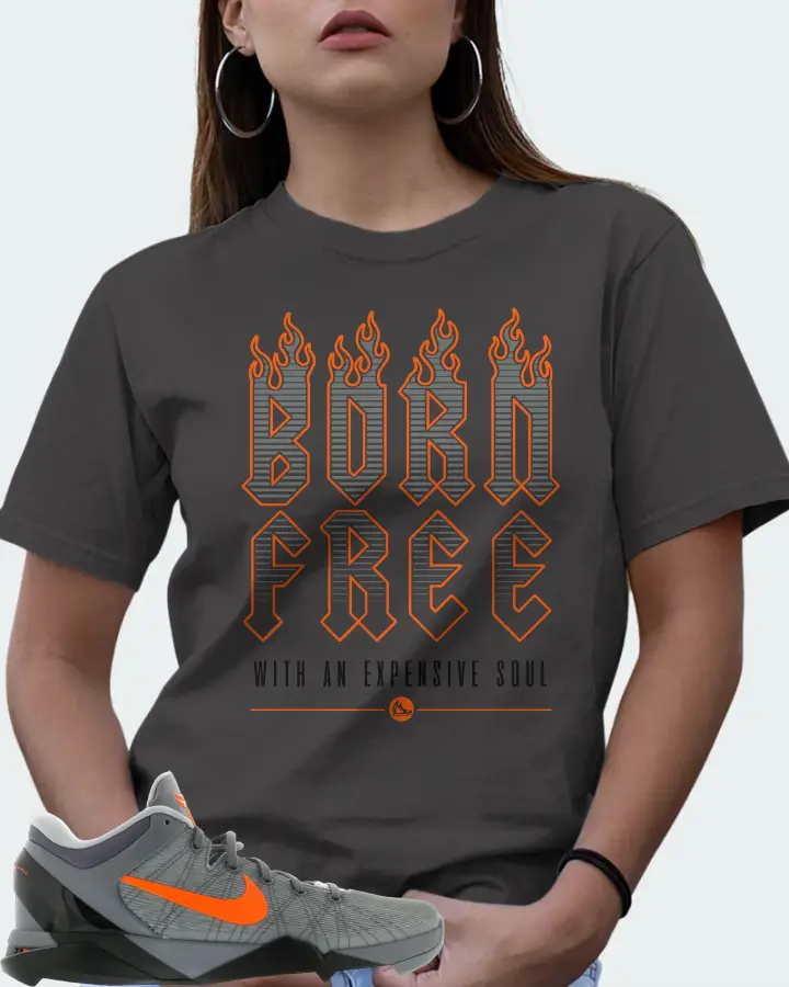 Nike Kobe 7 Sneaker Matching Dark Grey T-Shirt (Born Free) - View 7